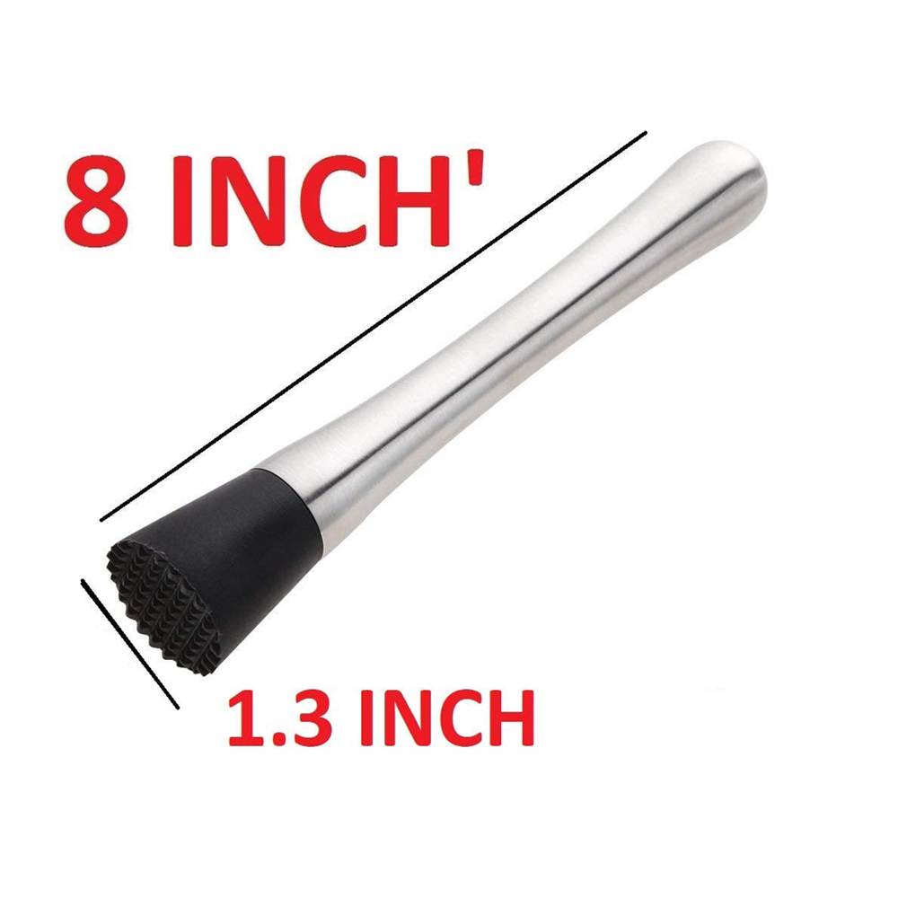 Skitch Stainless Steel Bartender Tool, Drink, Cocktail Muddler, Perfect for Home Bar for Making Delicious Cocktails, Drinks