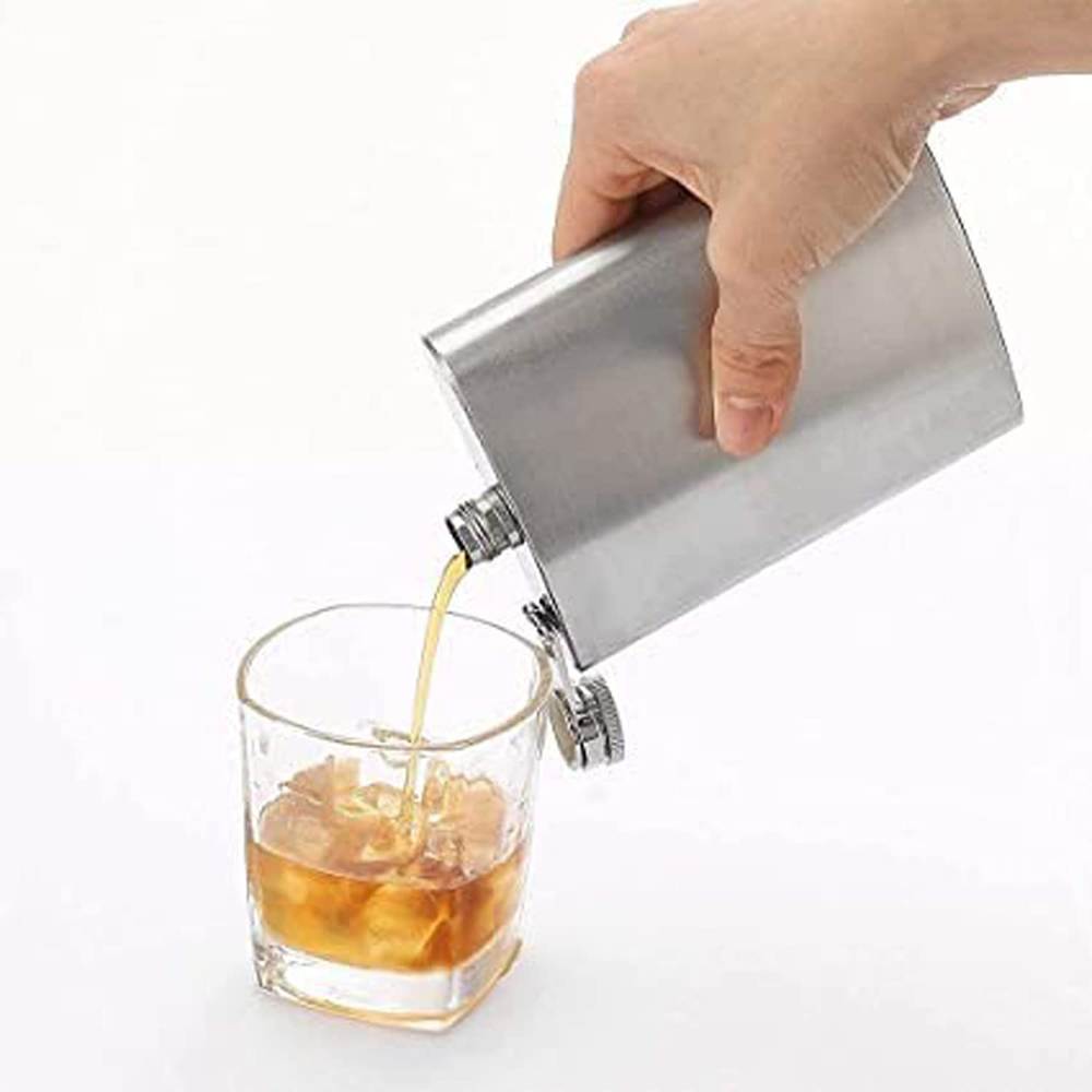 SKITCH Stainless Steel Bar Item Set Bar Accessories, Cocktail Set (Hip Flask)