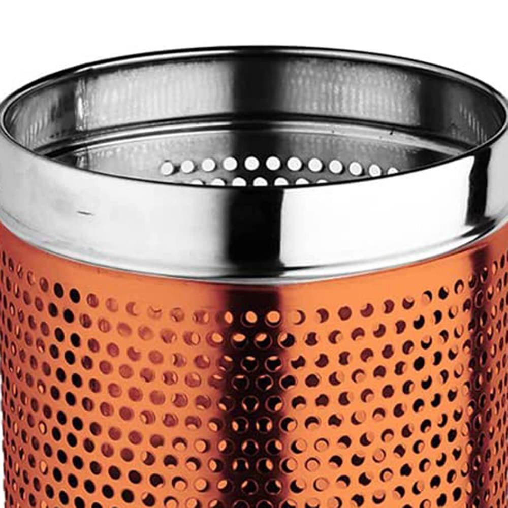 Skitch® Stainless Steel Perforated Open Dustbin (18 Ltr, Rose Gold)