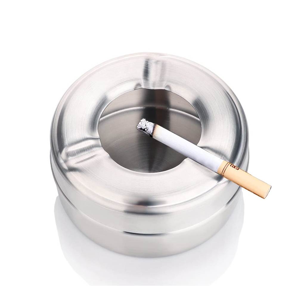 Skitch Stainless steel Cigarette Smoking Ashtray holder for Home, Office and Bar (Pack of 1)