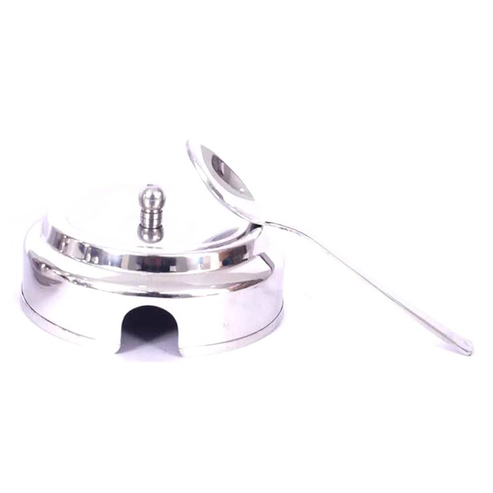 Stainless Steel Ghee Pot/Oil Container/Ghee Dani For Puja with Lid and Spoon 150ml