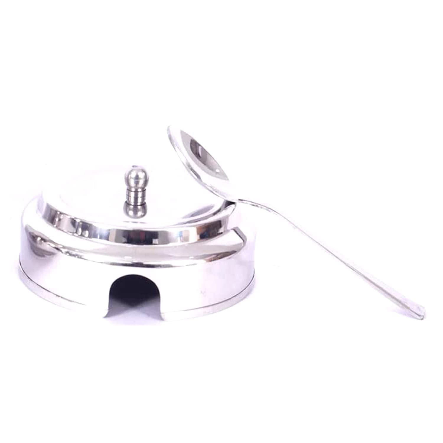 Skitch Stainless Steel Ghee Pot/Oil Container/Ghee Dani For Puja with Lid and Spoon 150ml