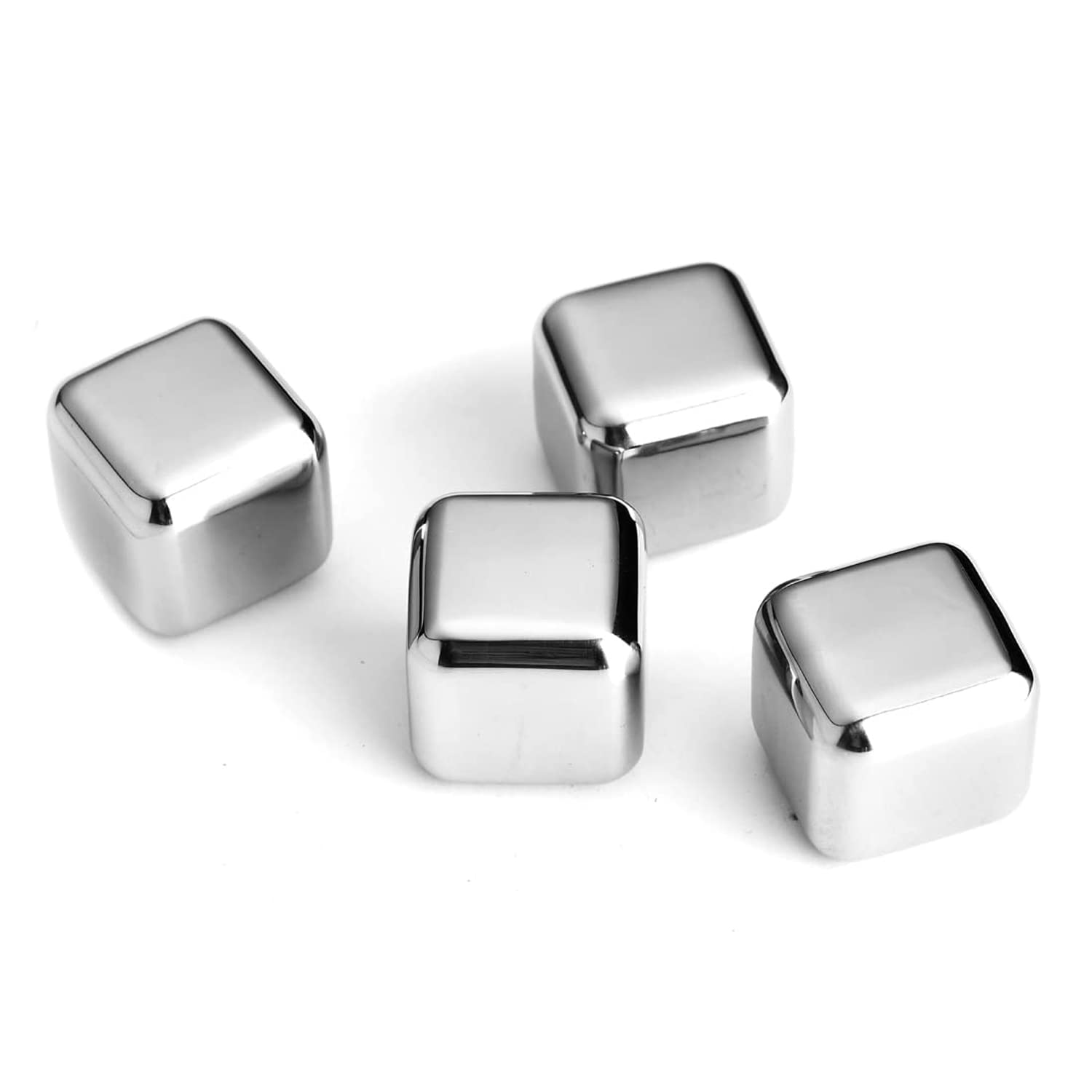 SKITCH Stainless Steel Ice Cubes for Whiskey Stones, Reusable Chilling Stones for Whiskey Wine, Vodka, Liqueurs, White Wine, Beer