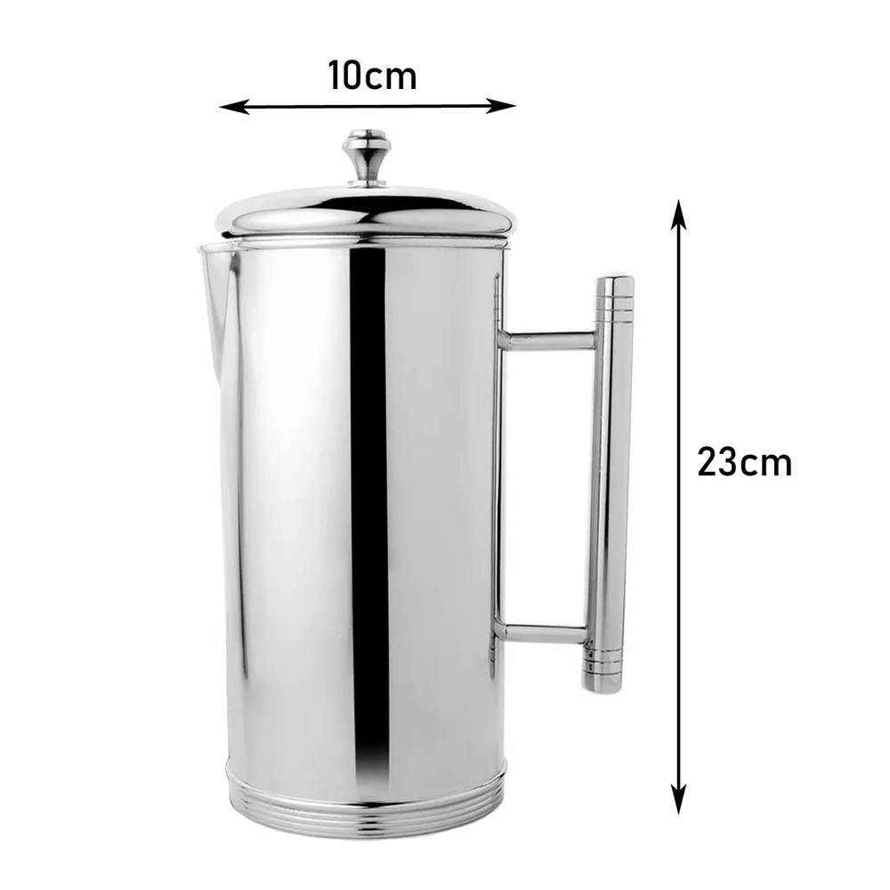 Skitch® Water Jug/Pitcher Silver for Decor Kitchen and Dinning Serving Water Home Hotel Restaurant, Tableware (Silver)