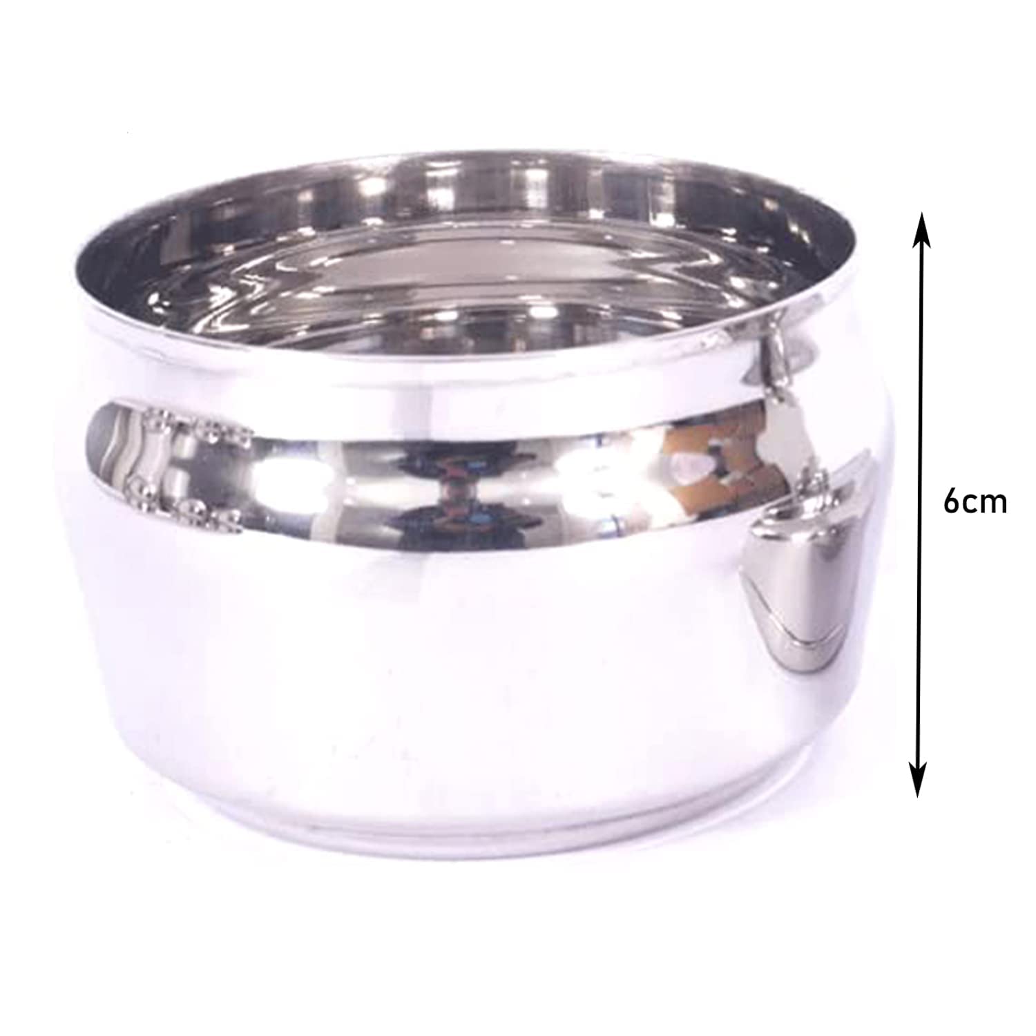 Skitch Stainless Steel Ghee Pot/Oil Container/Ghee Dani For Puja with Lid and Spoon 150ml
