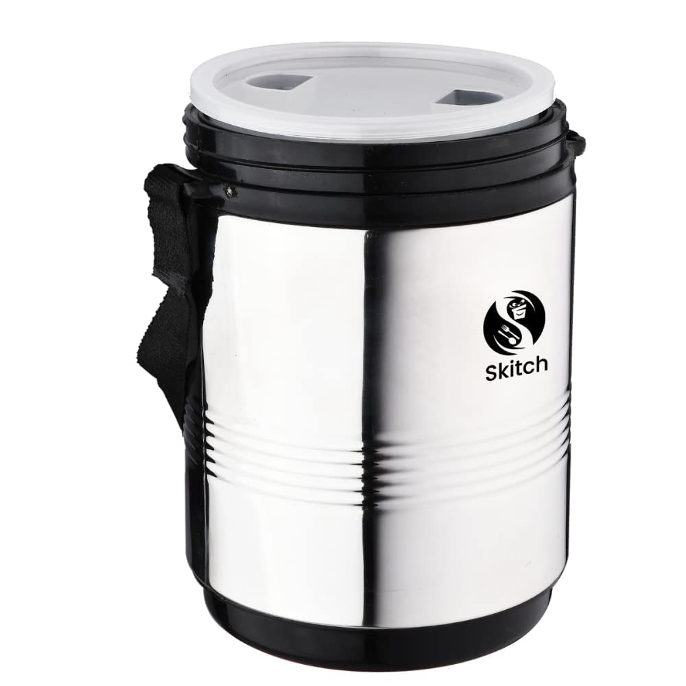Skitch SS Lunch Box Stainless Steel Lunch Box I School Lunch Box I Office I Collage Lunch Box