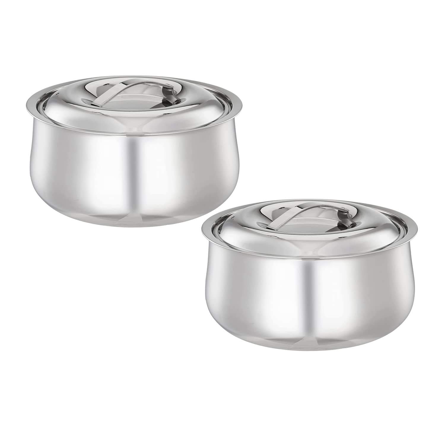 Skitch® Stainless Steel Double Wall Casserole with Lid - 1500 ml | Insulated Thermal Serving Hot Case for Hot Food