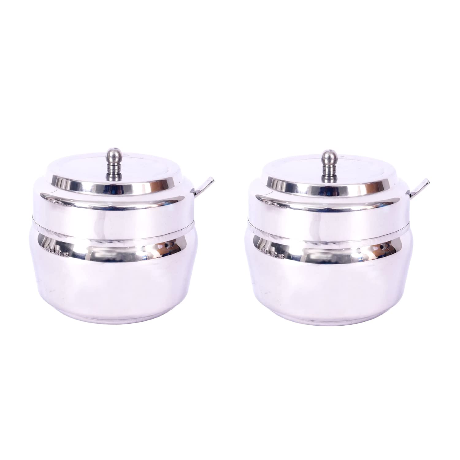 Skitch Stainless Steel Ghee Pot/Oil Container/Ghee Dani For Puja with Lid and Spoon 150ml