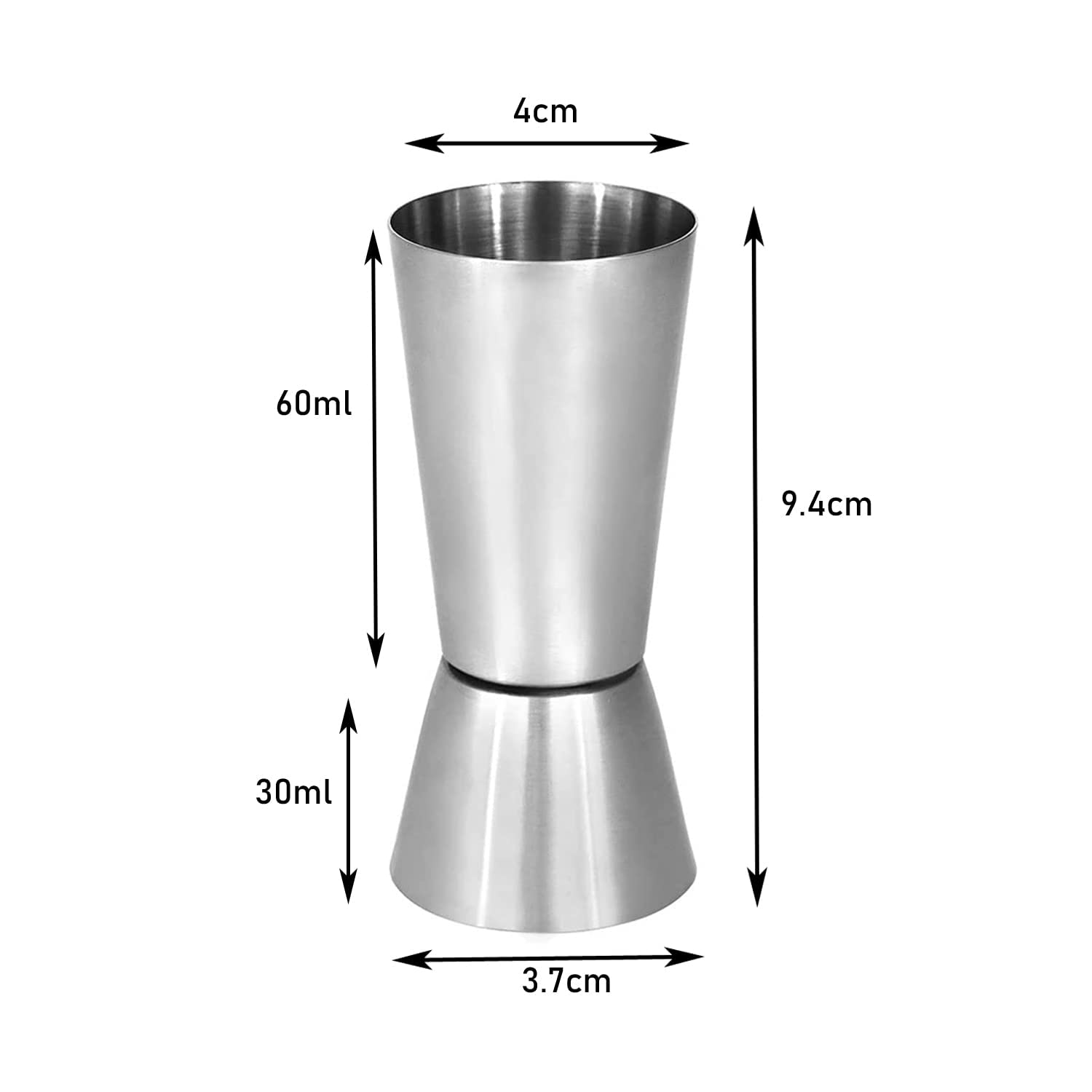 SKITCH 6 Pieces Professional Barware Combo - Cocktail & Mocktail Mixer Bar Set for Gift - Muddler, Bottle Opener, Peg Measure, Ice Cubes| Silver, Cocktail Set