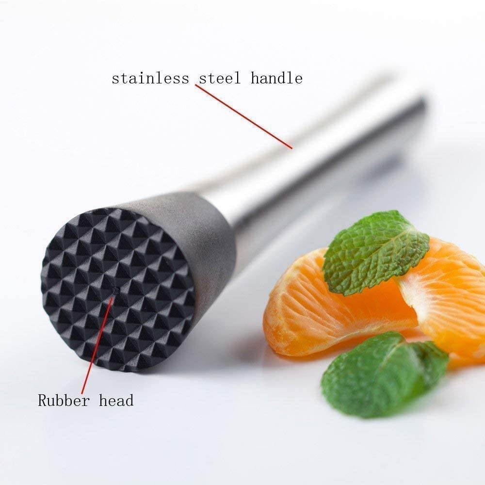 Skitch Stainless Steel Bartender Tool, Drink, Cocktail Muddler, Perfect for Home Bar for Making Delicious Cocktails, Drinks