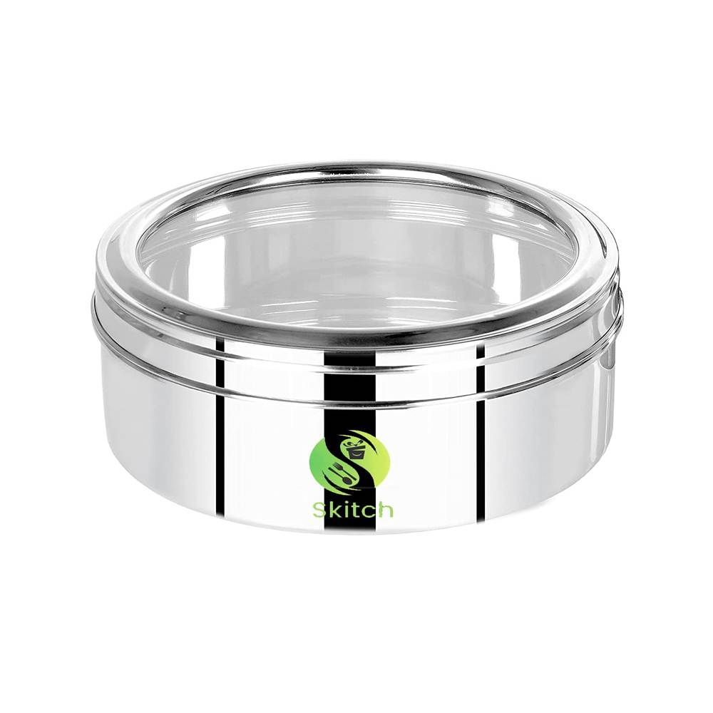 Skitch® Stainless Steel Belly-Shaped Multipurpose Box with Lid