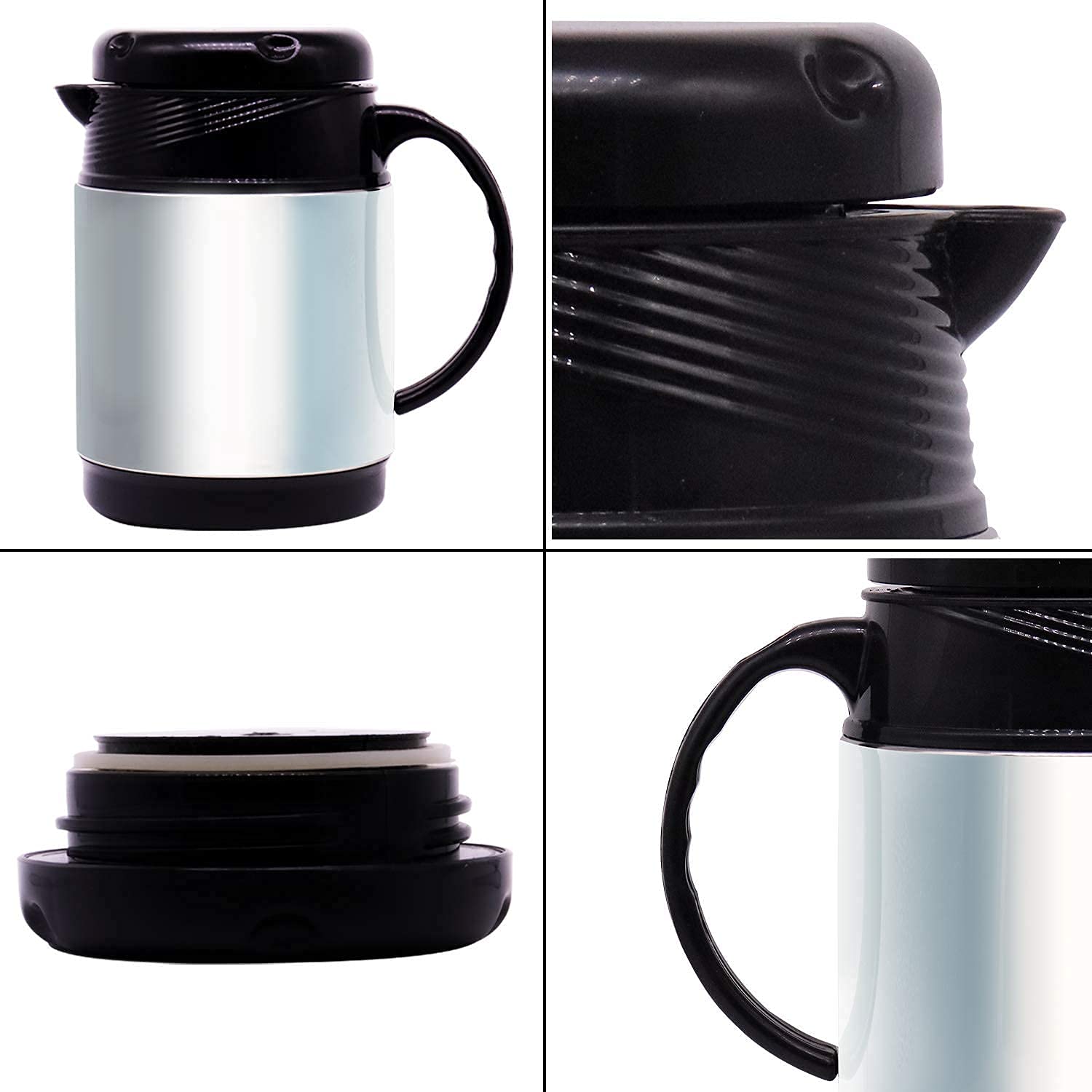 Skitch® Stainless Steel Kettle for Tea Coffee Milk Water Jug Kettle Serving Pot with Handle and Lid