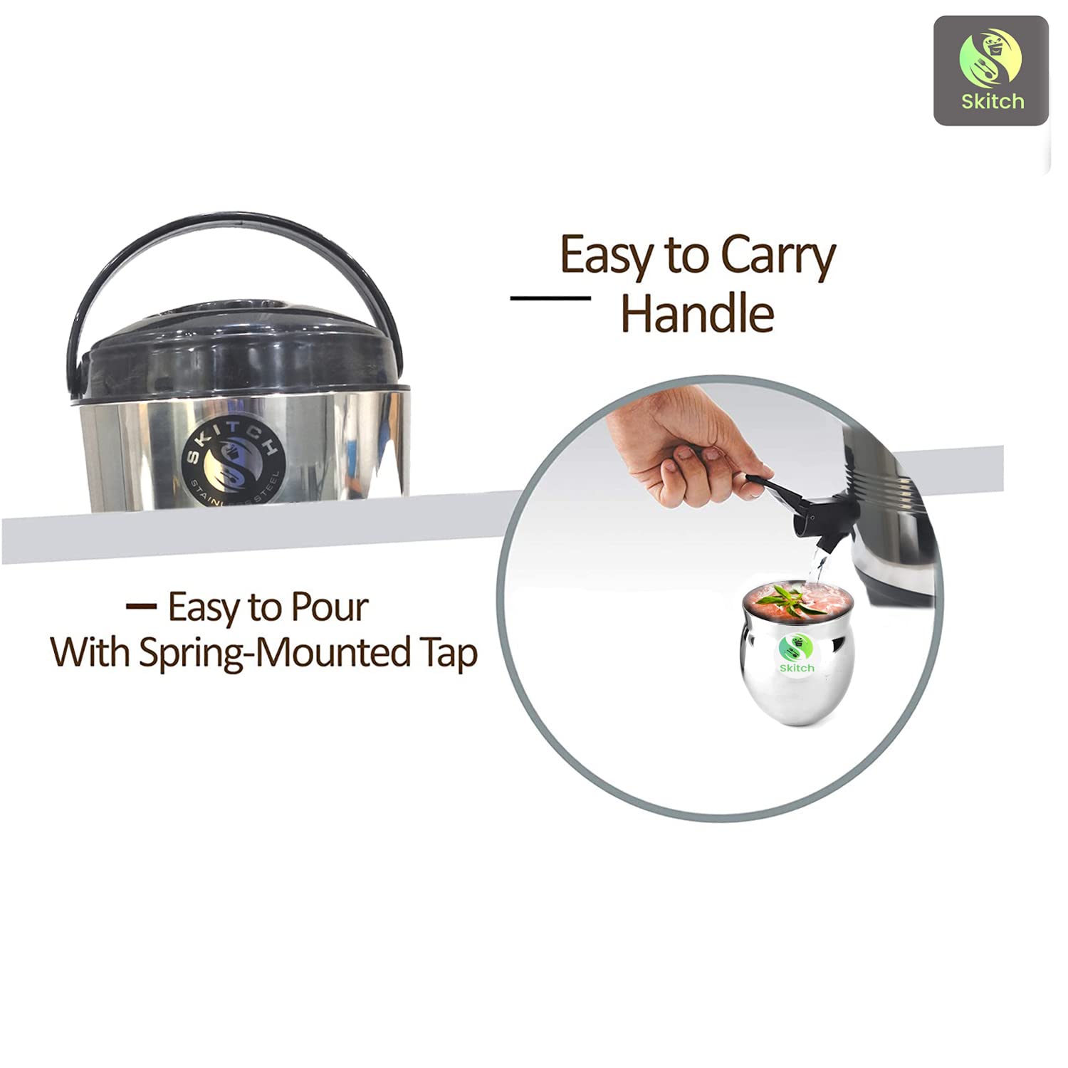 Skitch® 8-Litre PU Insulated Water Jug with Carry Handle