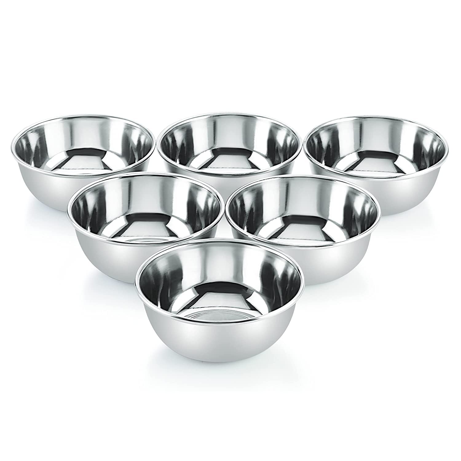 Skitch Stainless Steel Heavy Gauge Katori Set (Pack of 6) for Dining and Serving Curry Bowl Set (Capacity 300ml Each)