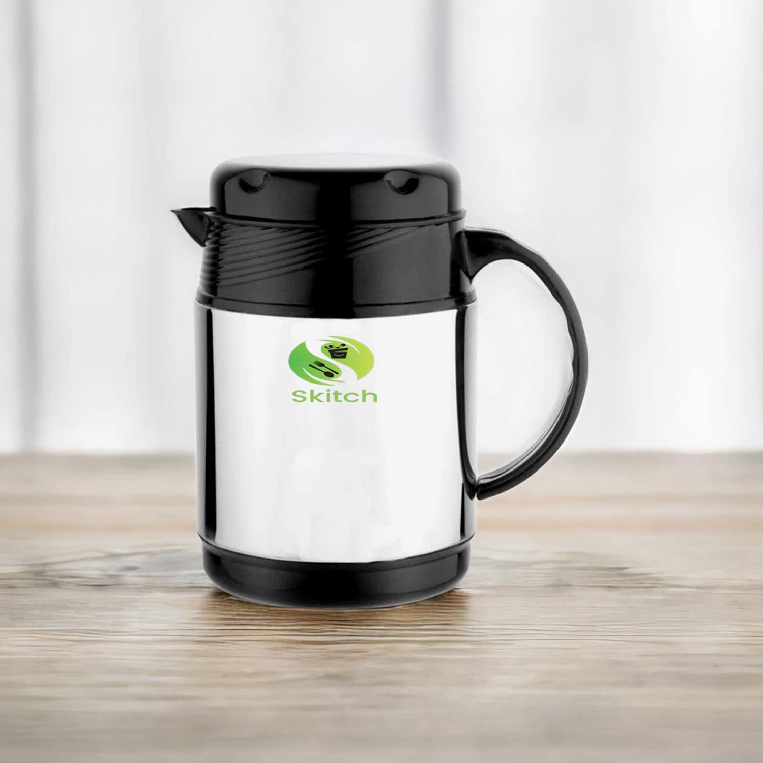 Skitch® Stainless Steel Kettle for Tea Coffee Milk Water Jug Kettle Serving Pot with Handle and Lid