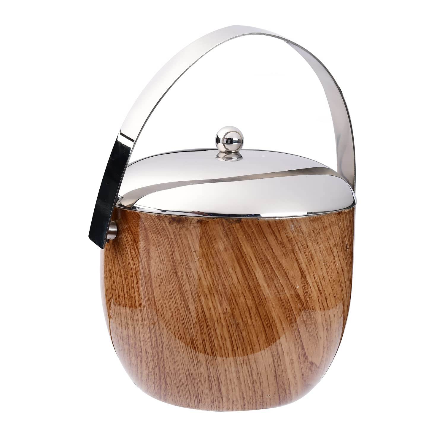 SKITCH Ice Bucket Double Wall Insulated, Apple Shaped Premium Ice Bucket. Non Magnetic, Anti Rust, Food Safe