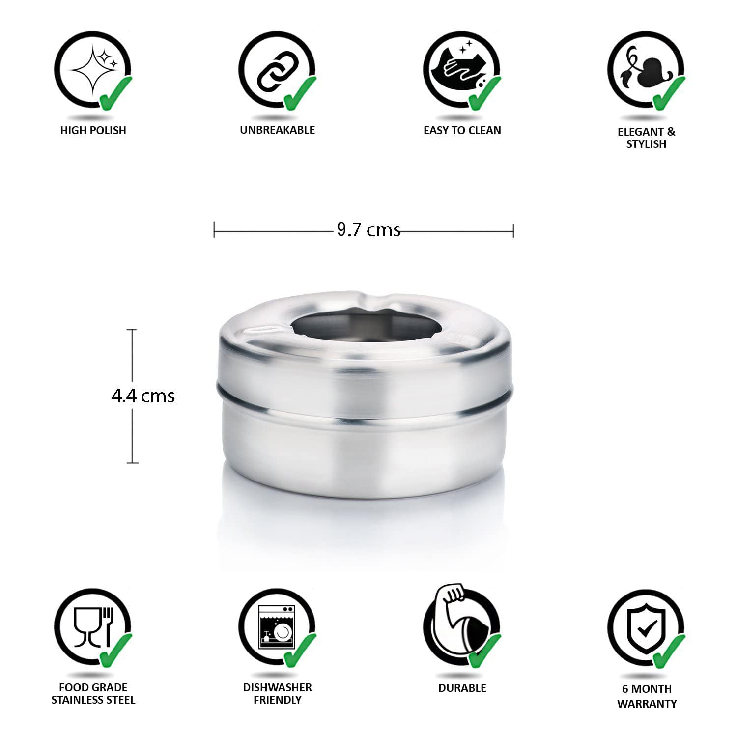 Skitch Stainless steel Cigarette Ashtray holder for Home, Office and Bar