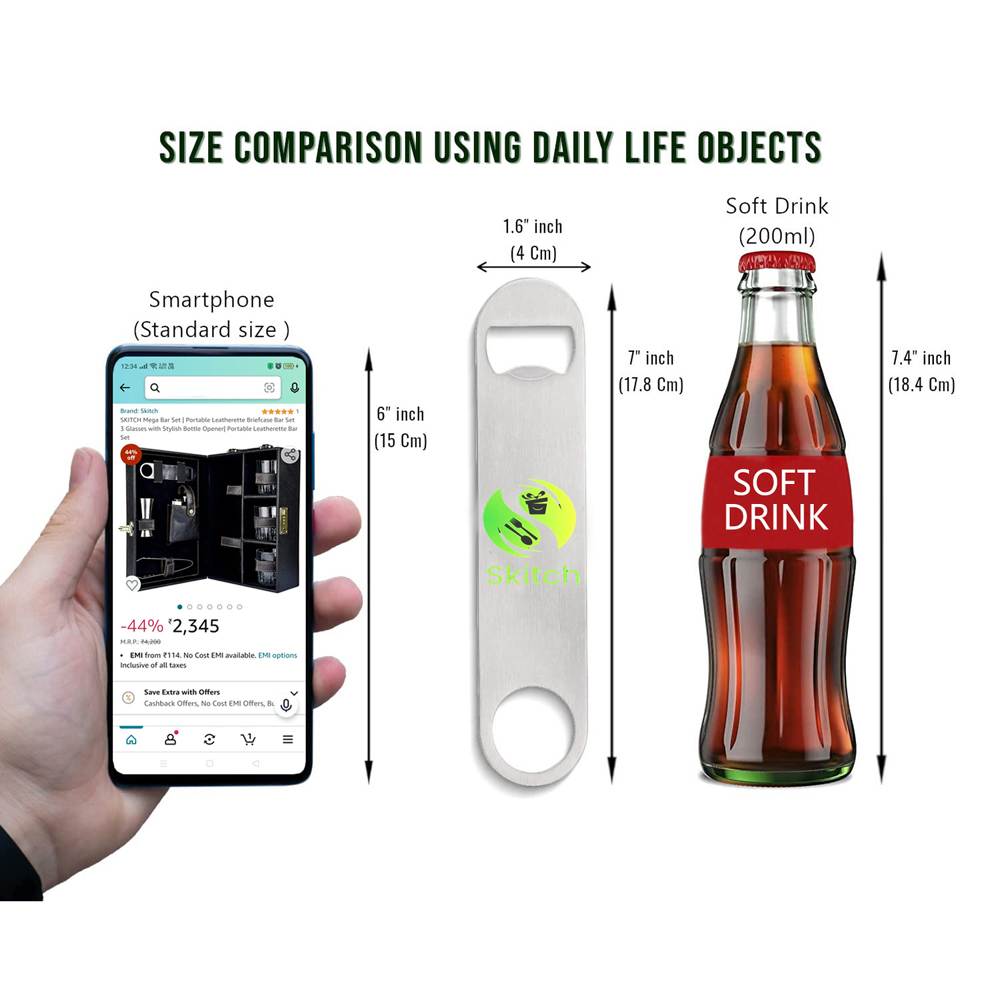 SKITCH Stainless Steel Bar Item Set Bar Accessories, Cocktail Set (Bottle Opener)