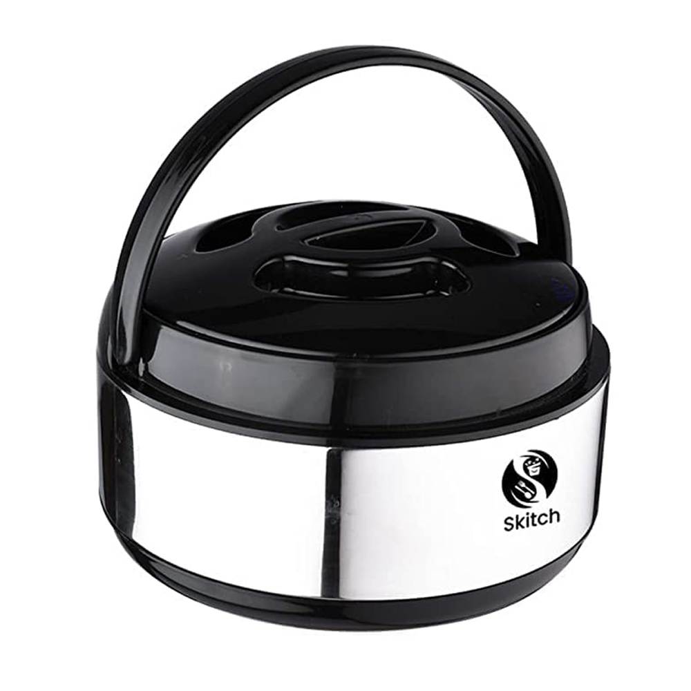 Skitch Casserole Storage for Serving Hot Meal Food for Bread Like Roti Dal Vegetables, with Plastic Cover Lid and Steel Bottom Model-2500