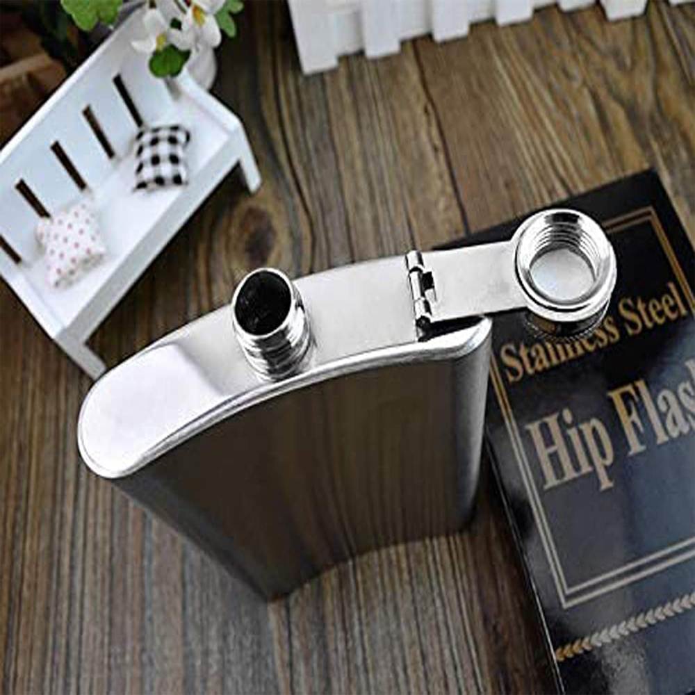 SKITCH Stainless Steel Bar Item Set Bar Accessories, Cocktail Set (Hip Flask)