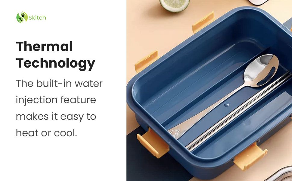 Lunch Boxes for Adults - Lunch Box for Kids with Spoon & Fork - Durable Perfect Size for On-The-Go Meal, BPA-Free (Multi Color) (4_Section_Lunch_Box)