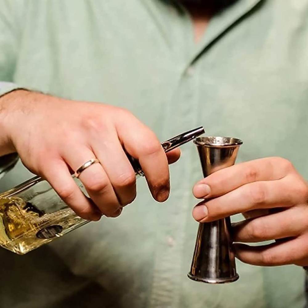 Skitch® Stainless Steel Double Sided Peg Measure 30ml & 45ml Cocktail Drink Measuring Gold Bar Tool Jigger