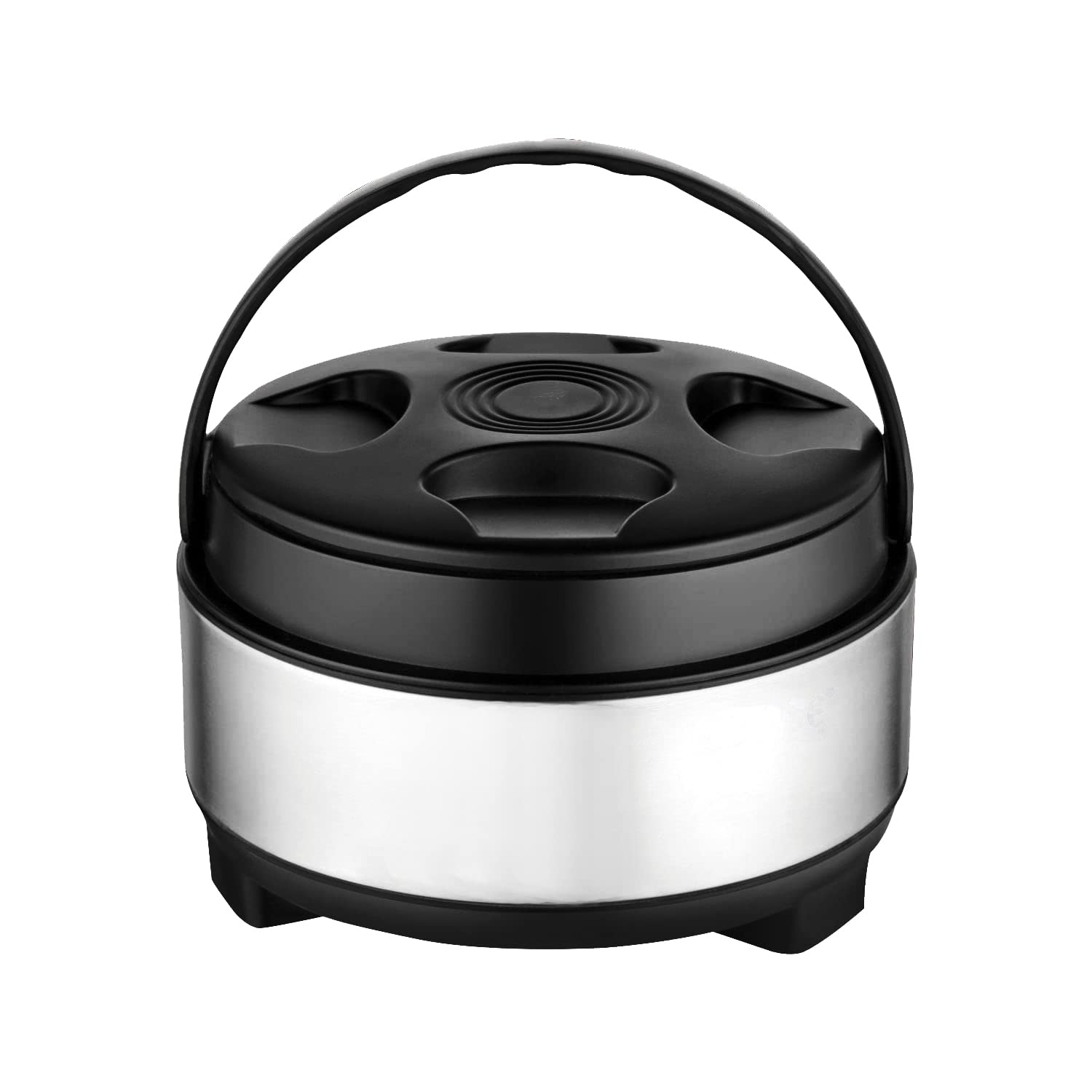 Skitch Casserole Storage for Serving Hot Meal Food for Bread Like Roti Dal Vegetables, with Plastic Cover Lid and Steel Bottom