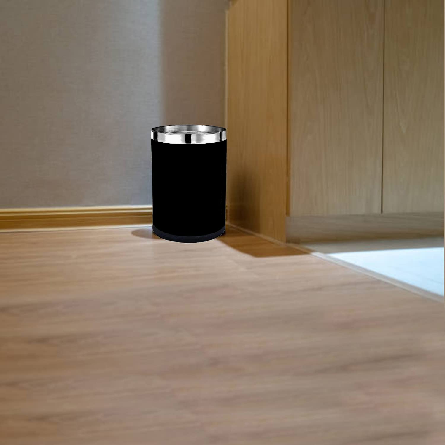 Skitch® Stainless Steel Round Open Dustbin: Versatile Garbage Bin for Home and Office(6L,10L,15L)