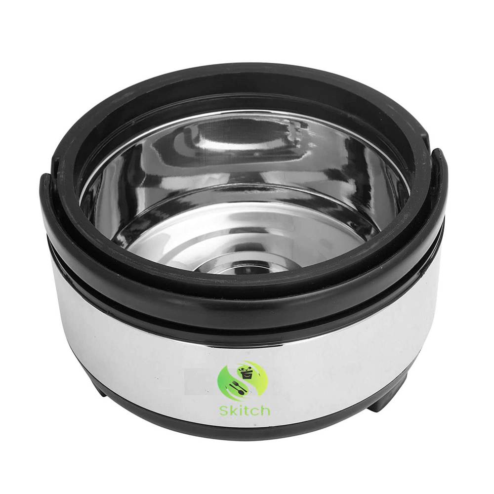 Skitch Casserole Storage for Serving Hot Meal Food for Bread Like Roti Dal Vegetables, with Plastic Cover Lid and Steel Bottom Model-1500