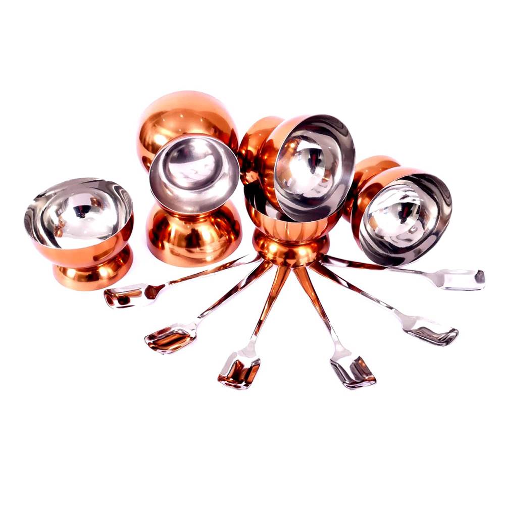 Stainless Steel Ice Cream Dessert Cups with Spoon